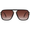image:imageSOJOS Aviator Sunglasses for Women amp Men Square Polarized Lens SJ2229BlackLight Grading Brown Lens