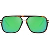 Dark Tortoise Frame/Bluish Green Mirrored Lens