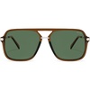 Transparent Brown Frame/Green Lens