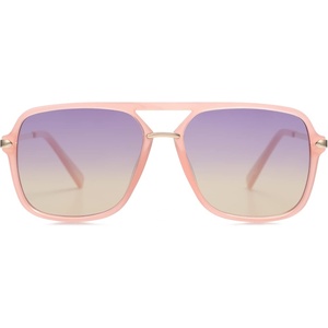 image:imageSOJOS Aviator Sunglasses for Women amp Men Square Polarized Lens SJ2229Pink FrameBlue Grey Grading Lens