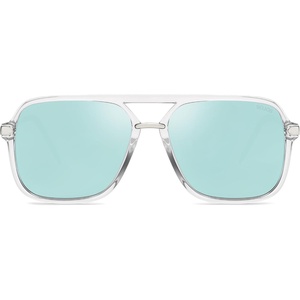 image:imageSOJOS Aviator Sunglasses for Women amp Men Square Polarized Lens SJ2229Transparent FrameSilver Lens