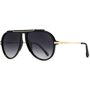 image:imageSOJOS Retro Oversized 70s Aviator Sunglasses Women Men SJ2693Black Frame Grey Grading Lens