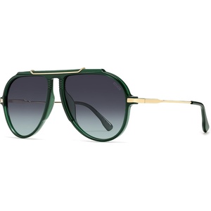 image:imageSOJOS Retro Oversized 70s Aviator Sunglasses Women Men SJ2693Green Frame Green Grading Lens