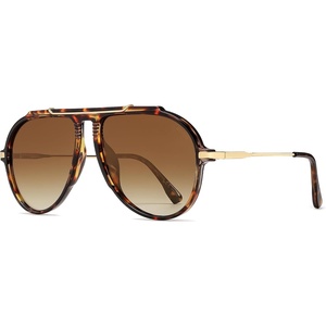 image:imageSOJOS Retro Oversized 70s Aviator Sunglasses Women Men SJ2693Tortoise Frame Brown Grading Lens