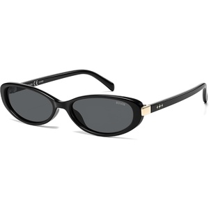 image:imageSOJOS Retro Polarized Oval Sunglasses for Women Men SJ2739C1 BlackGrey