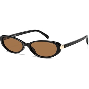 image:imageSOJOS Retro Polarized Oval Sunglasses for Women Men SJ2739C2 BlackBrown