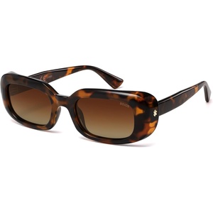 image:imageSOJOS Retro Rectangle Polarized Sunglasses for Women Men Trendy 90s ShadesTortoise  Brown