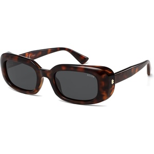image:imageSOJOS Retro Rectangle Polarized Sunglasses for Women Men Trendy 90s ShadesTortoise  Grey