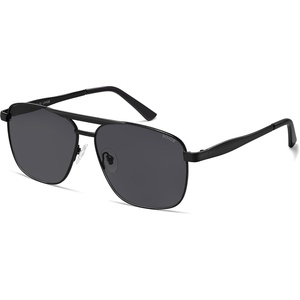 image:imageSOJOS Retro Square Polarized Aviator Sunglasses Womens Mens SJ1296BlackGrey