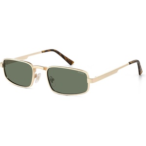 image:imageSOJOS Small Retro Rectangle Polarized Sunglasses Womens Mens SJ1297GoldGreen